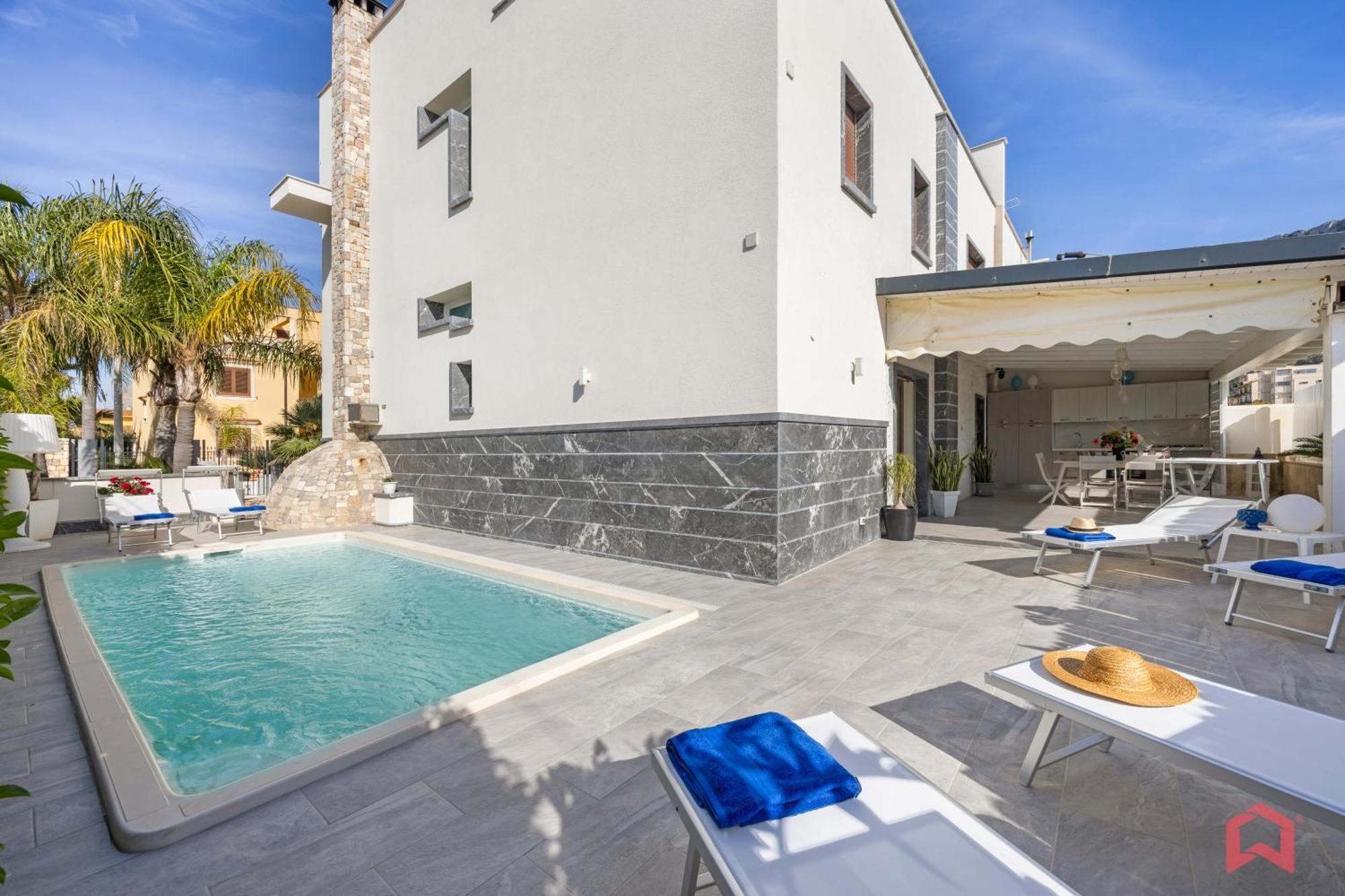 Deliziosa Villa Con Piscina Privata Terrasini Exterior foto